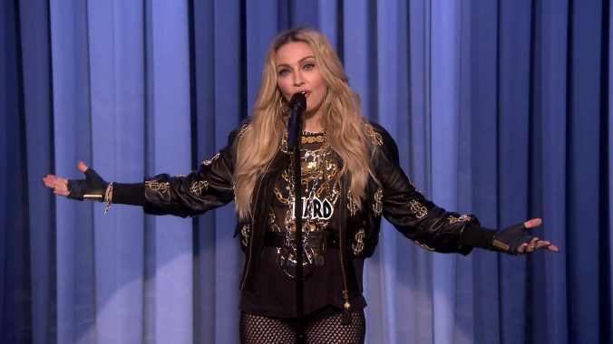Madonna doing stand up comedy