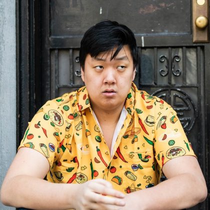 Jason Choi performing stand-up comedy in New York City